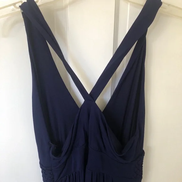 Maeve by Anthropologie Navy Yuma Maxi Long Sleeveless Empire Waist Dress size 8 - Picture 5 of 11